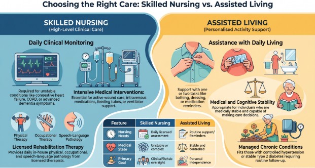 What Is the Difference Between Skilled Nursing and Assisted Living?